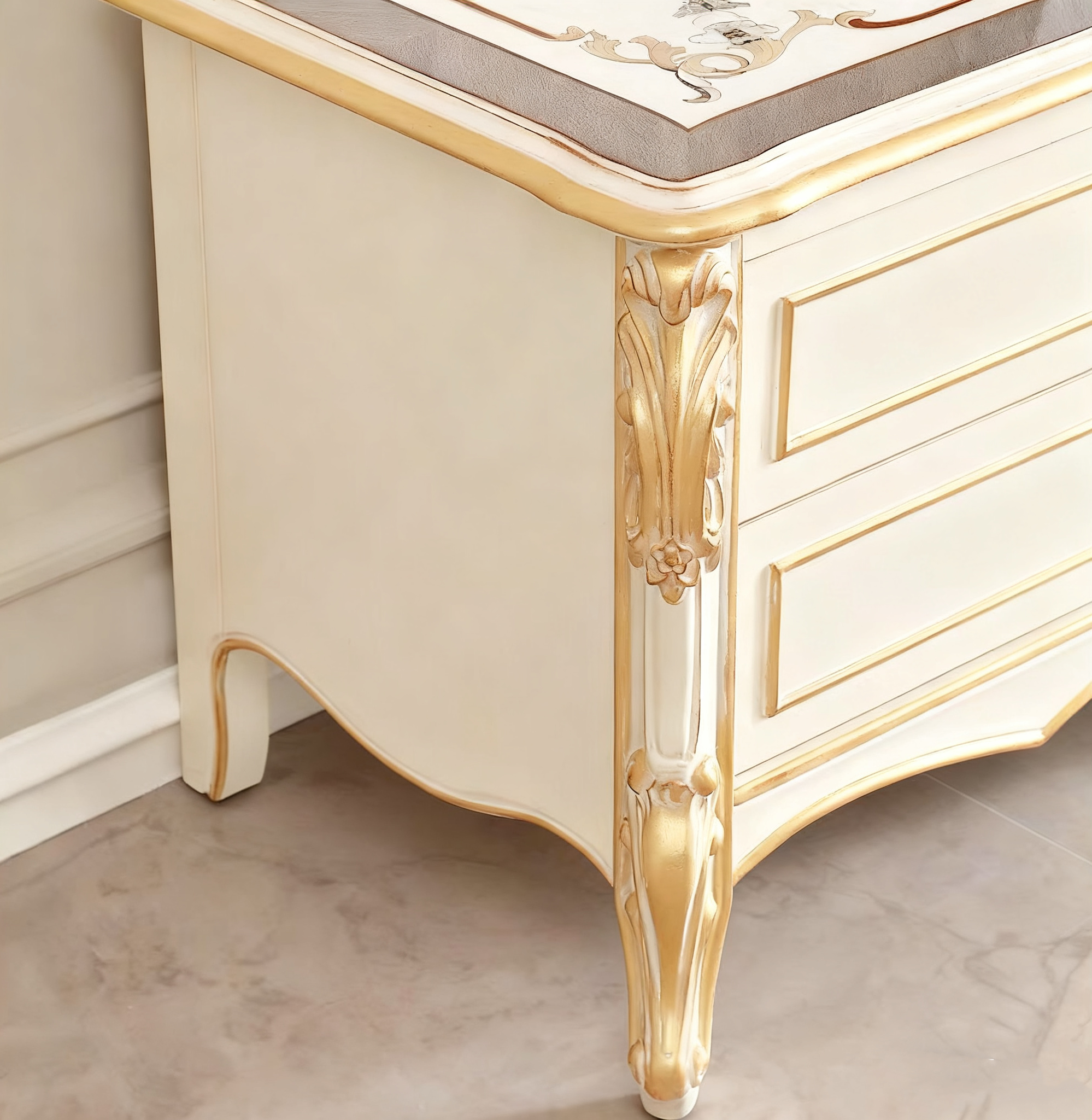 Victorian Shell French Vintage TV Cabinet image 5