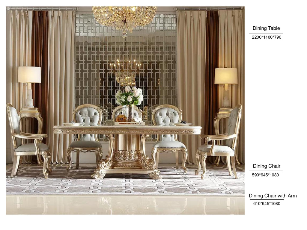Rose Manor French Marble Dining Table image 6