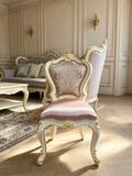 Amber Grace French Provincial Gold Leaf Solid Wood Handcrafted Dressing Table & Stool | GrandLiving Luxe 3