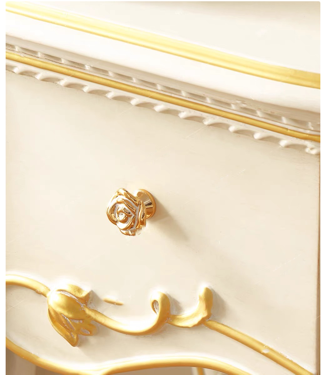Ivory Grace French Vintage Dressing Table & Stool image 7