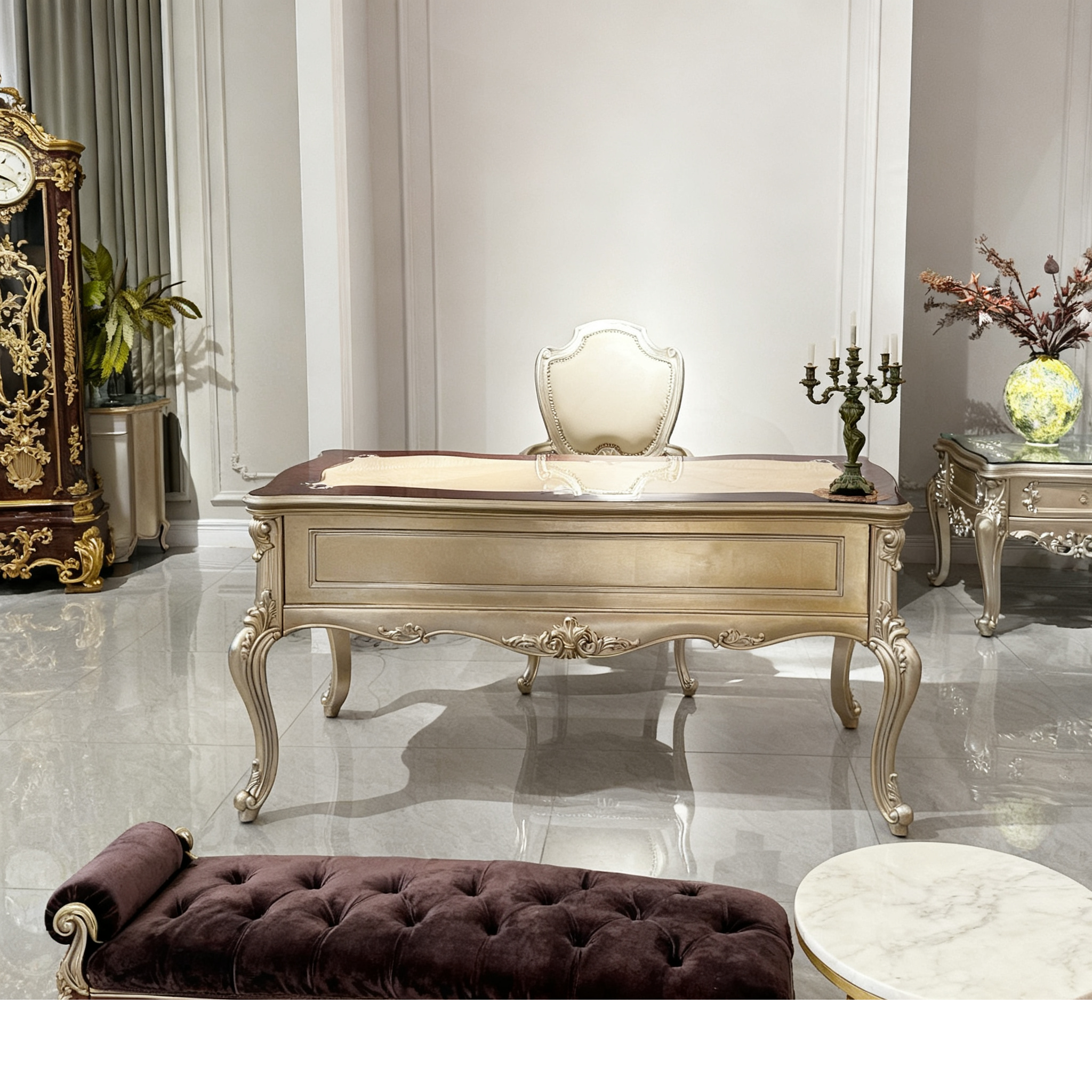 Veloria French Office Desk & Chair image 8