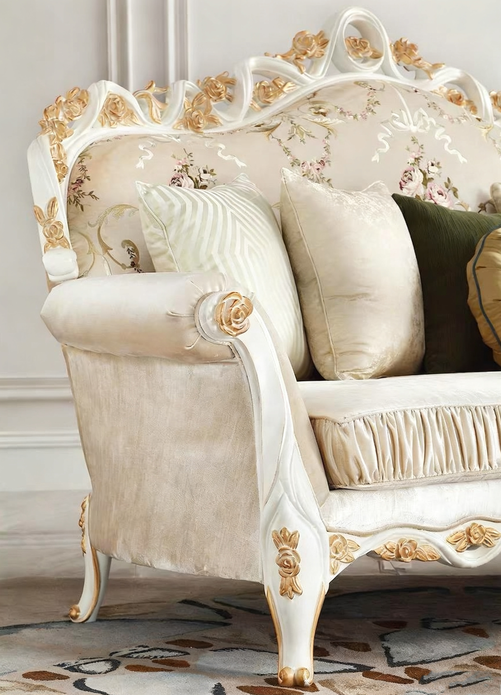 Eternal Bloom Luxury French Vintage Sofa image 7
