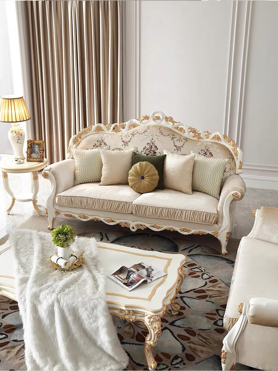 White Elegance French Vintage Coffee Table image 2