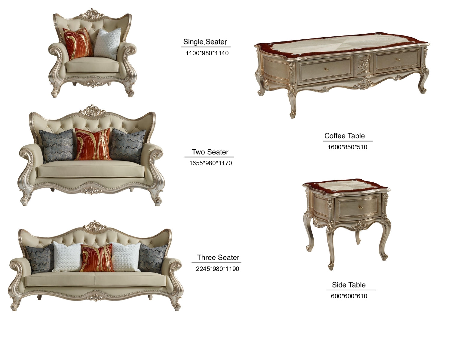 Château French Solid Wood Sofa image 11