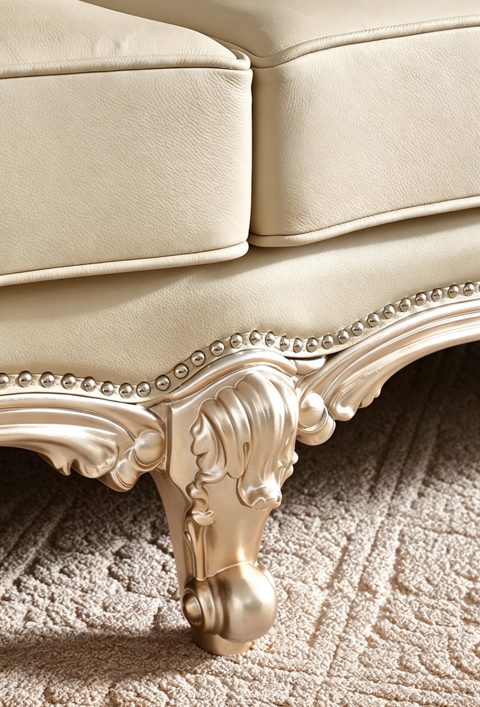 Fleur French Solid Wood Sofa