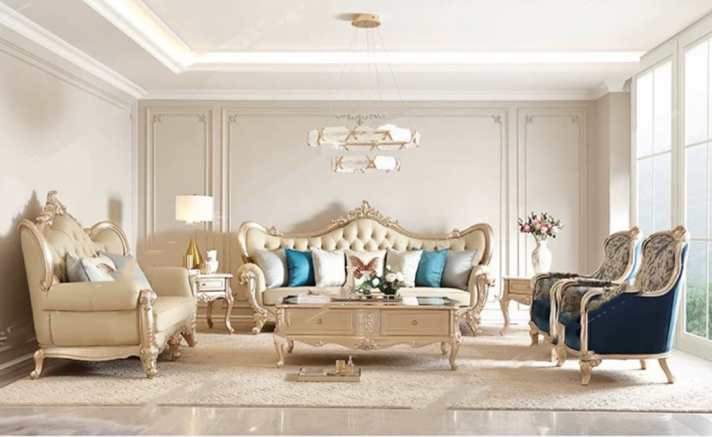 Fleur French Solid Wood Sofa image 6