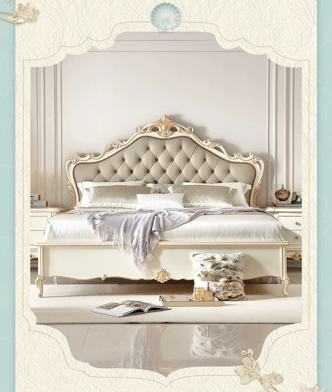 Ivory Grace French Vintage King Bed image 6