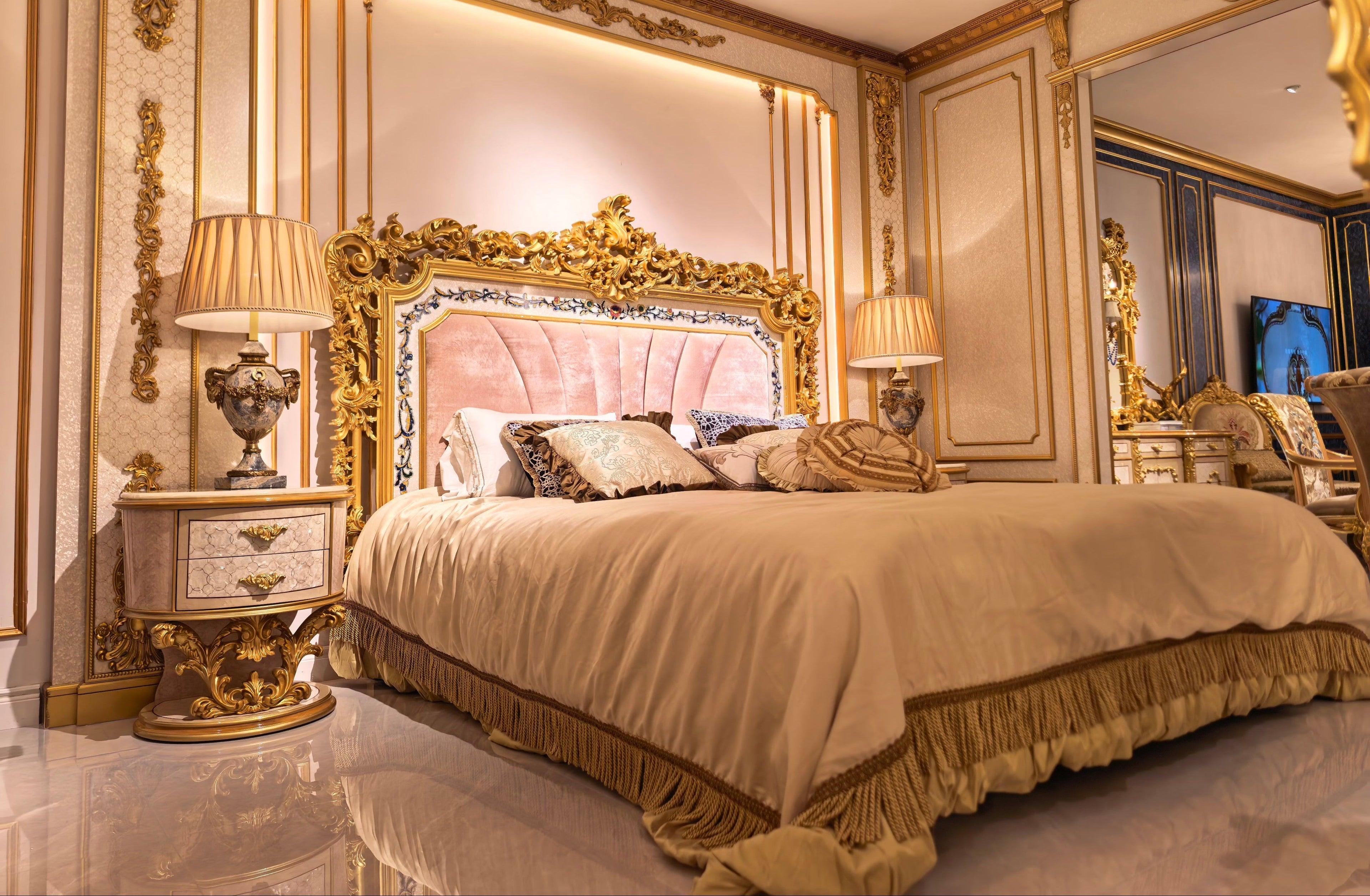Odette French Imperial bed full view - GrandLiving Luxe