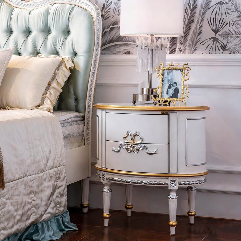 Royal Blossom French Vintage Bedside Table image 0
