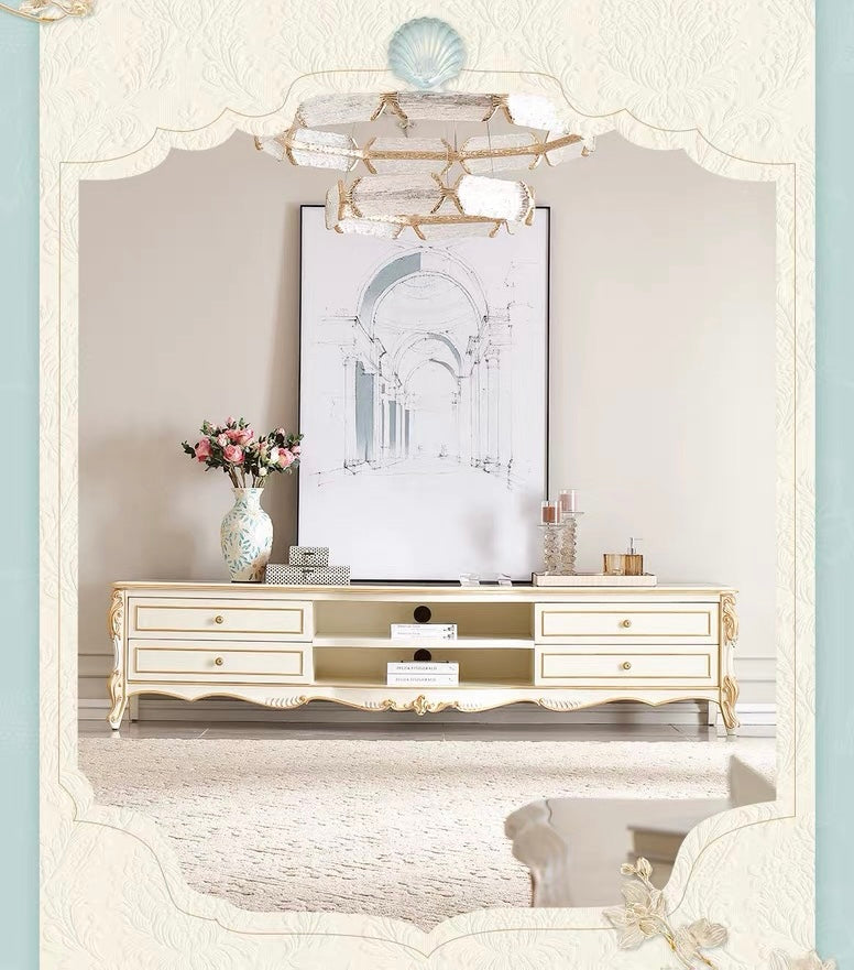 Victorian Shell French Vintage TV Cabinet image 9
