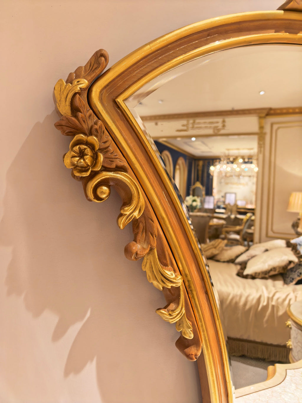 Seraphine French Imperial vanity stool detail - GrandLiving Luxe