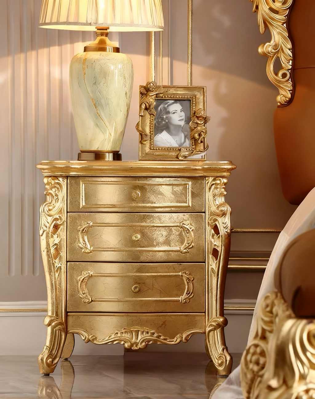 Versailles French Bedside Table image 0
