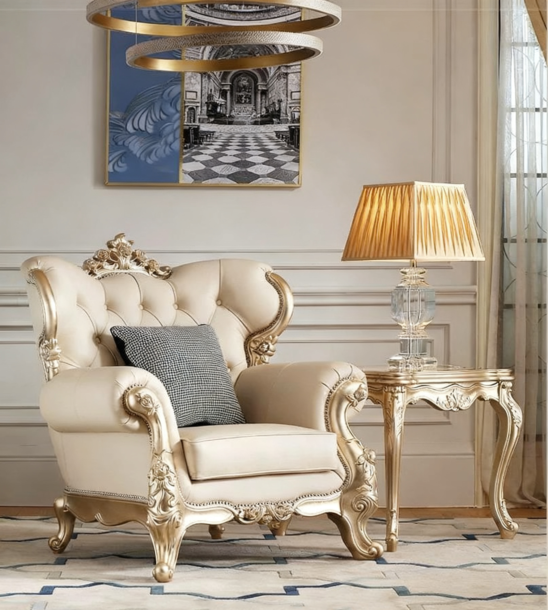 Serenité French Solid Wood Sofa image 9
