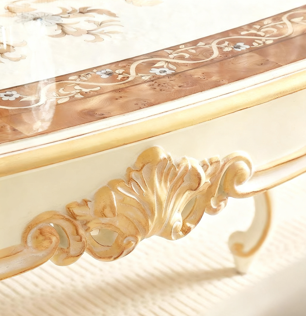 Ivory Bloom French Vintage Dining Table  image 7