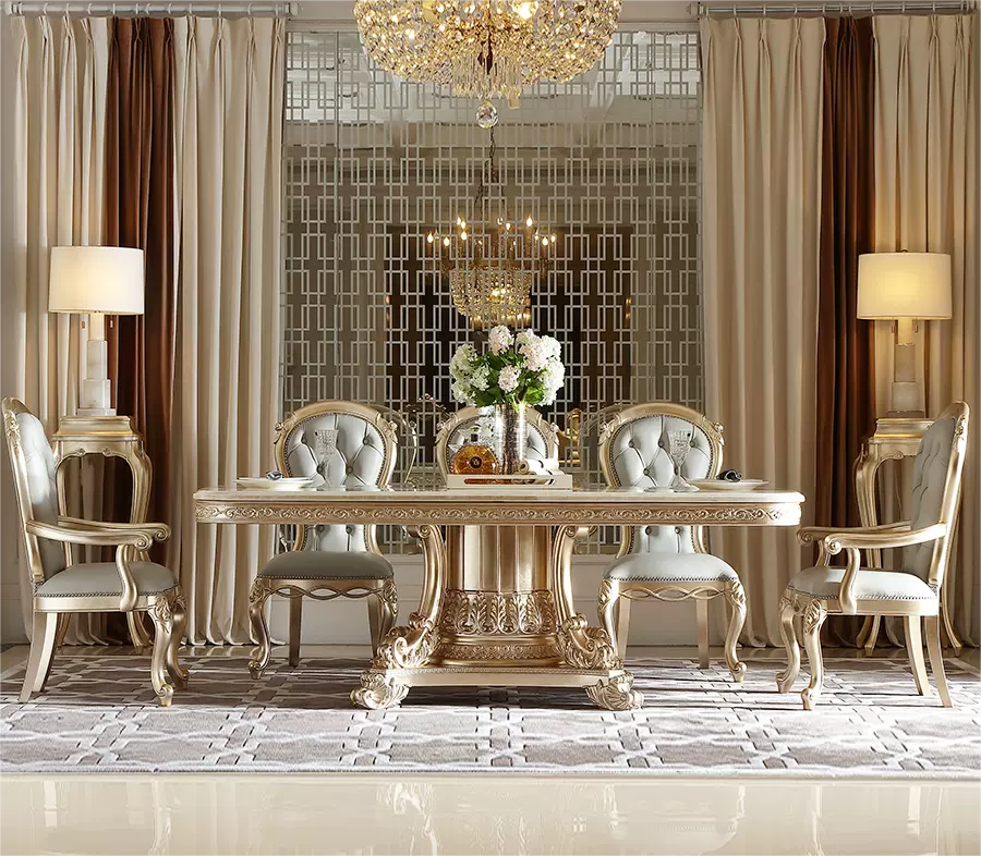 Rose Manor French Marble Dining Table image 5