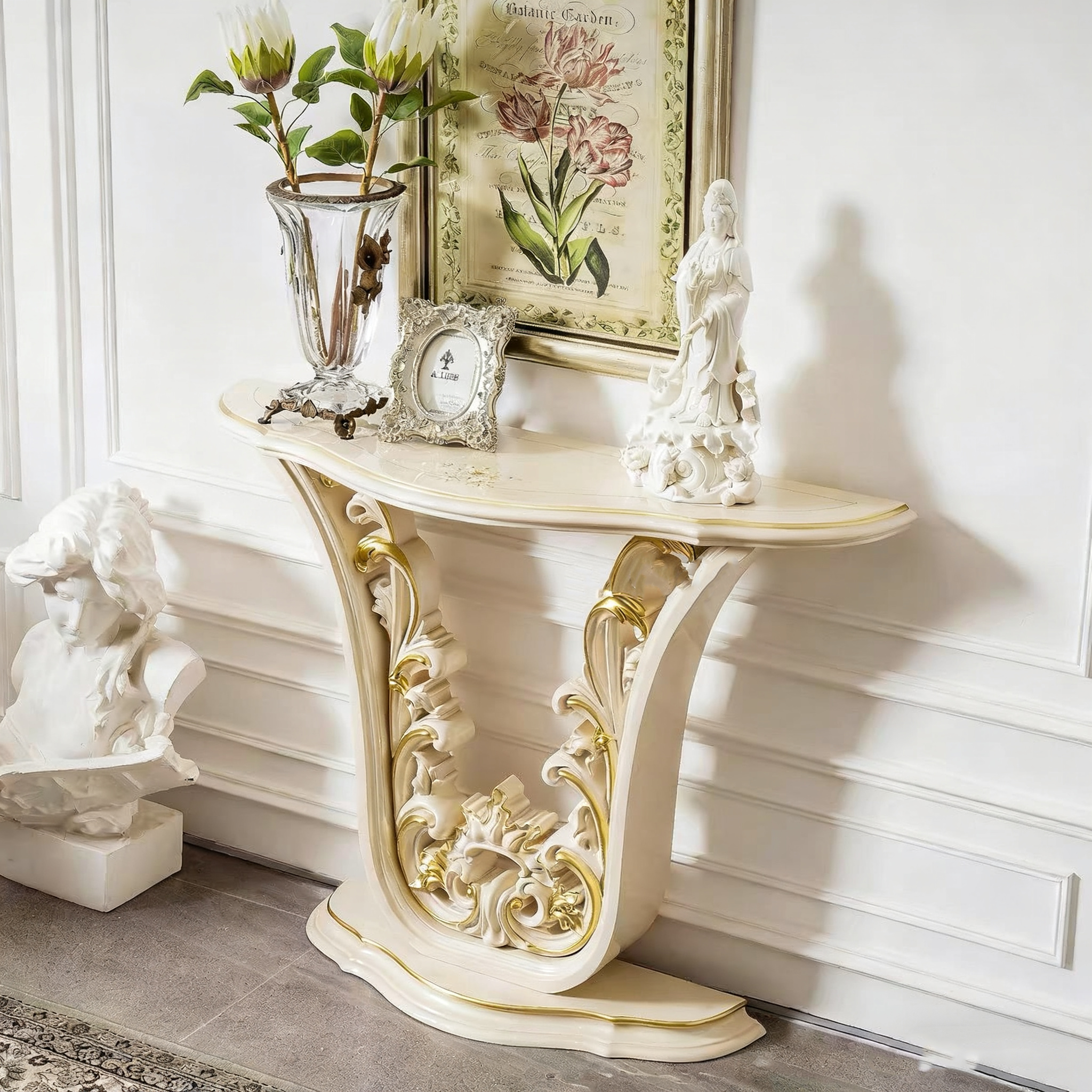 Golden Charm French Vintage Console image 0