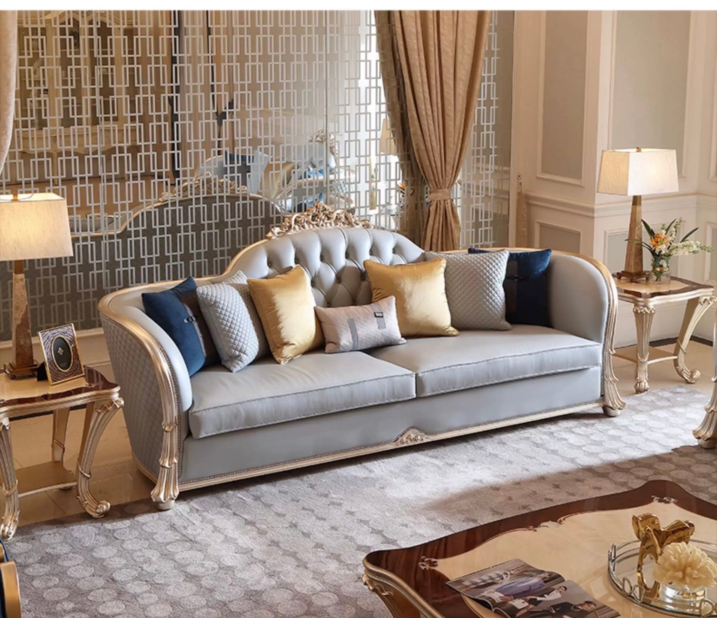 Étoile French Solid Wood Sofa