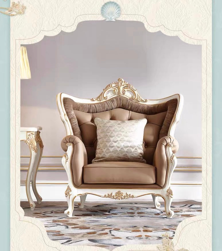 Regal Carved French Vintage Sofa image 11