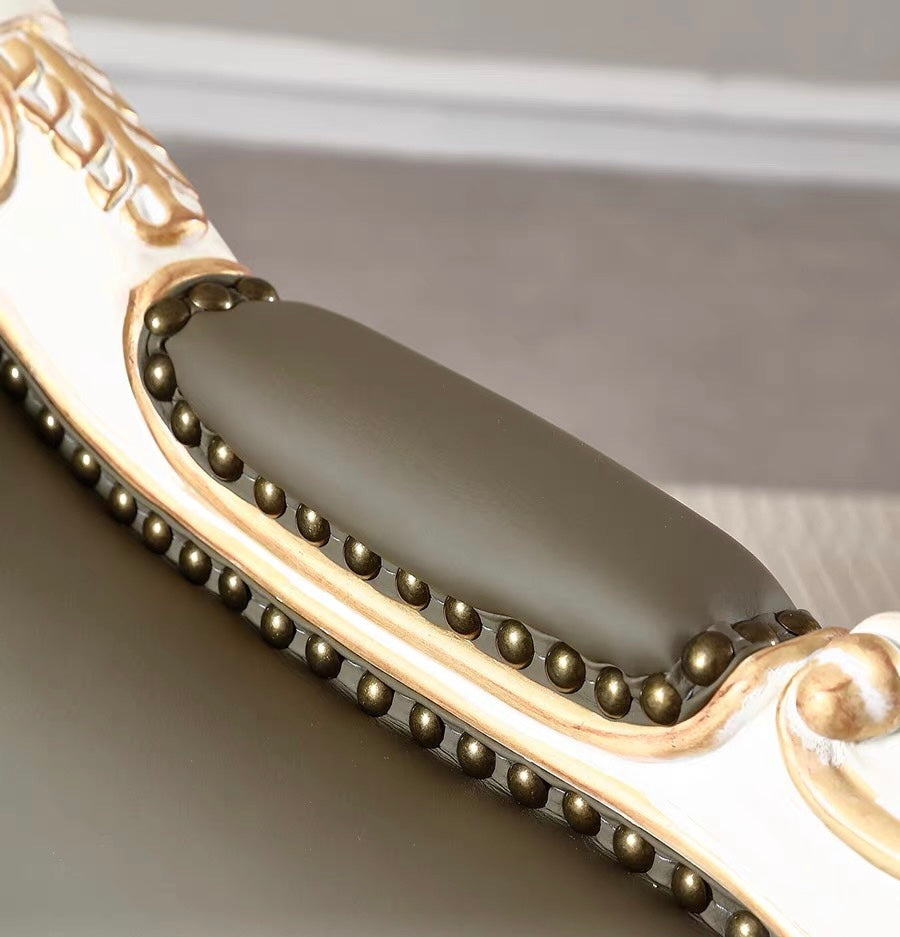 Ivory Grace French Vintage Chaise Lounge image 5