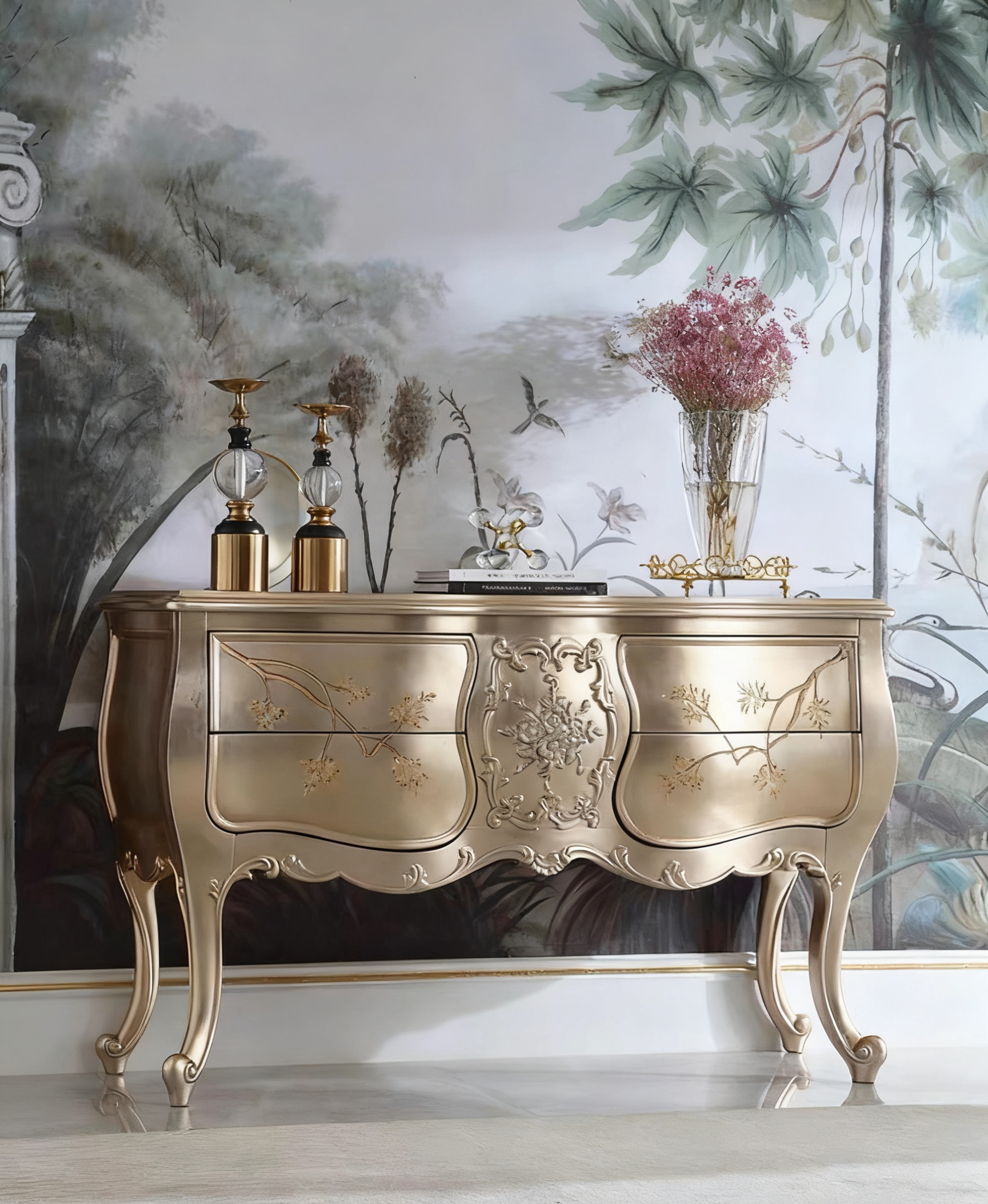 Versailles Gold French Console Table image 2