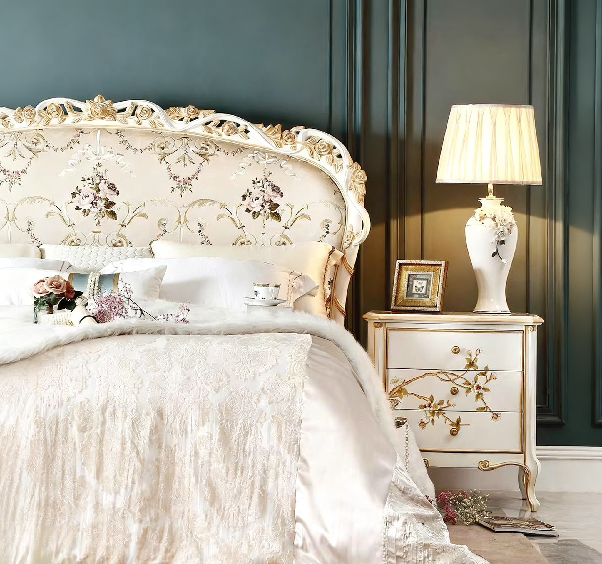 Eternal bloom French Vintage Bedside Table image 2