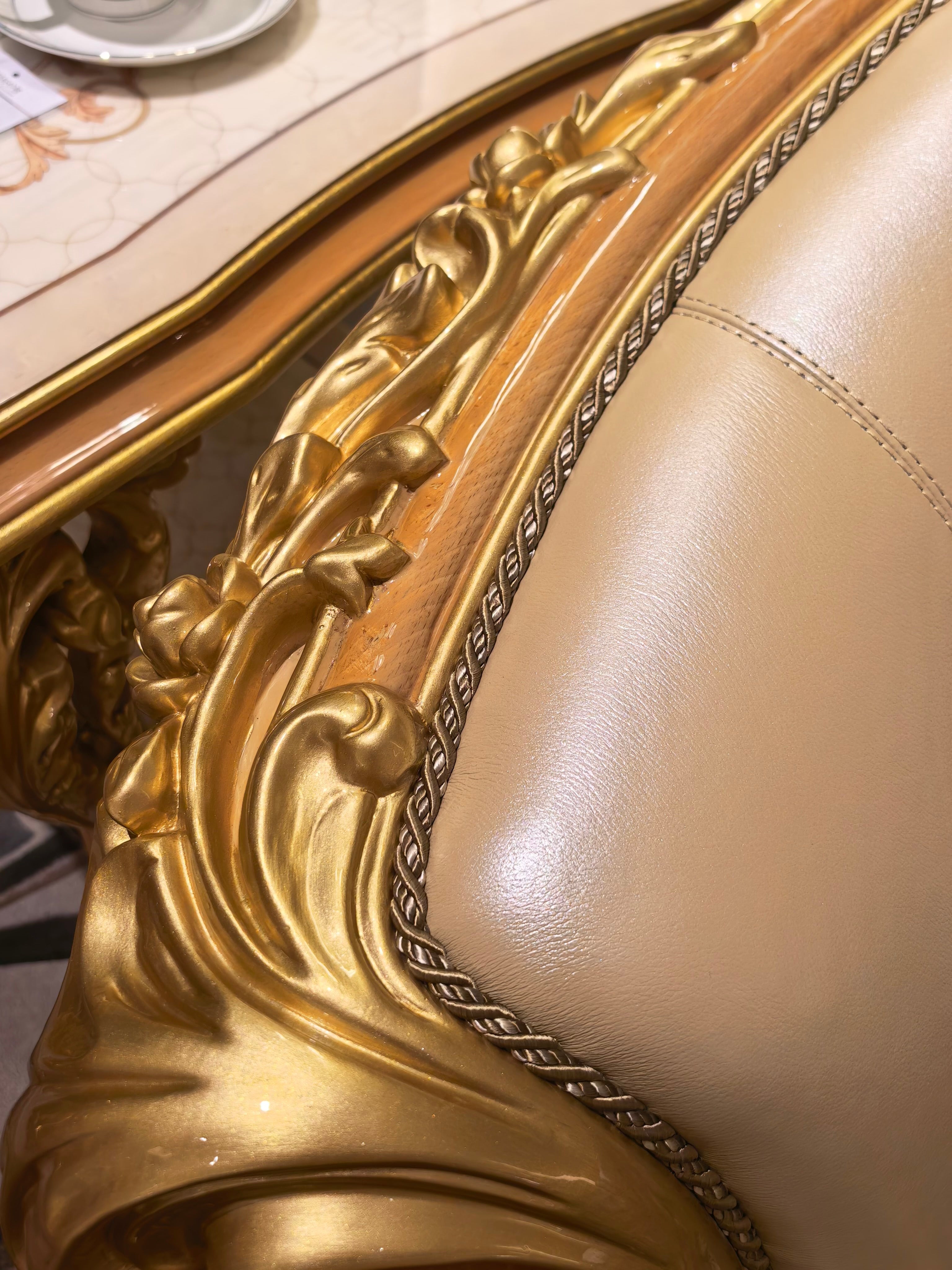 Camille French Imperial sofa seat cushion detail - GrandLiving Luxe