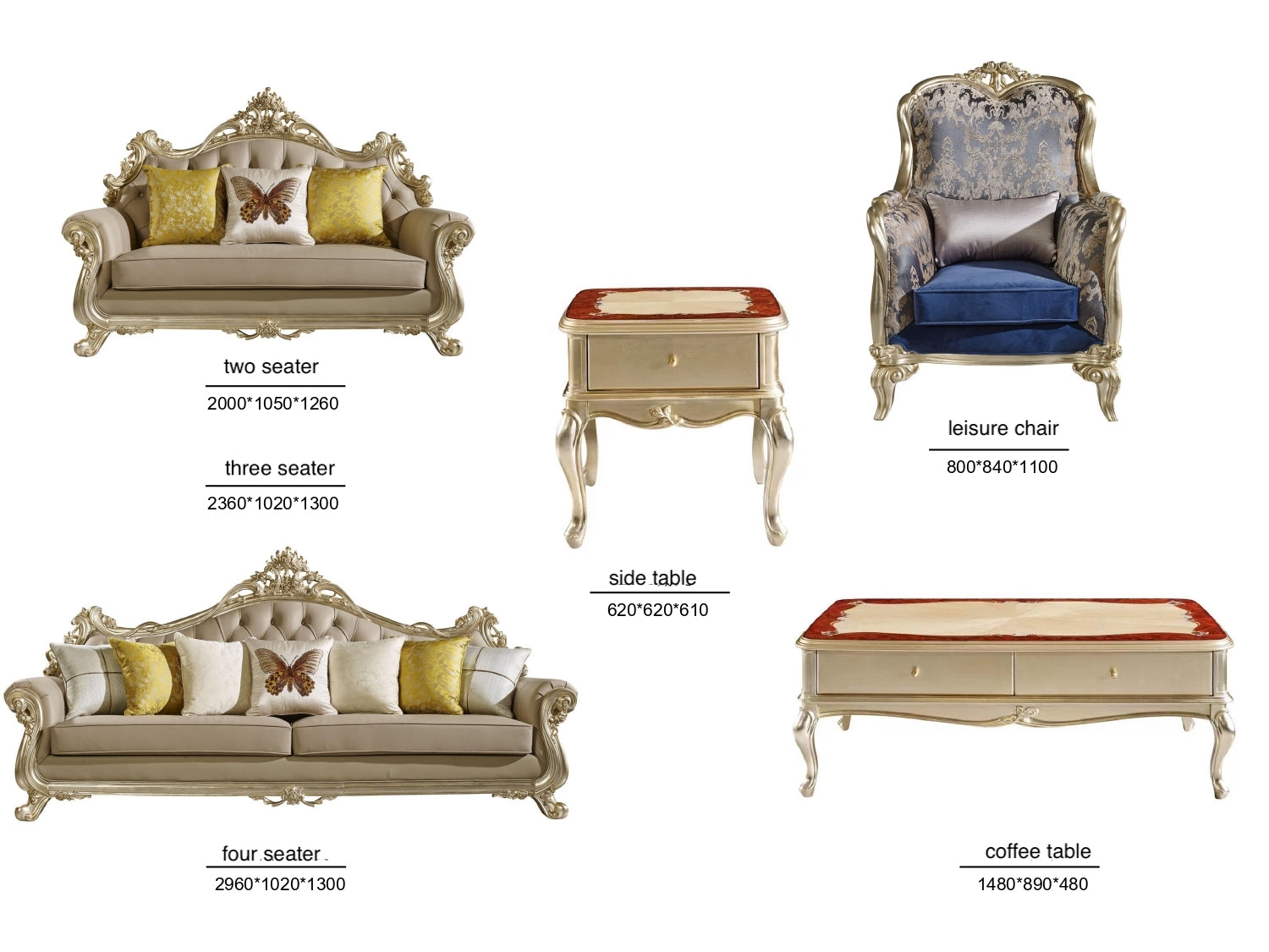 Royale French Solid Wood Sofa image 9