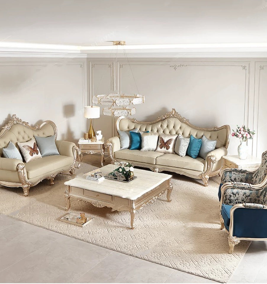 Fleur French Solid Wood Sofa image 0