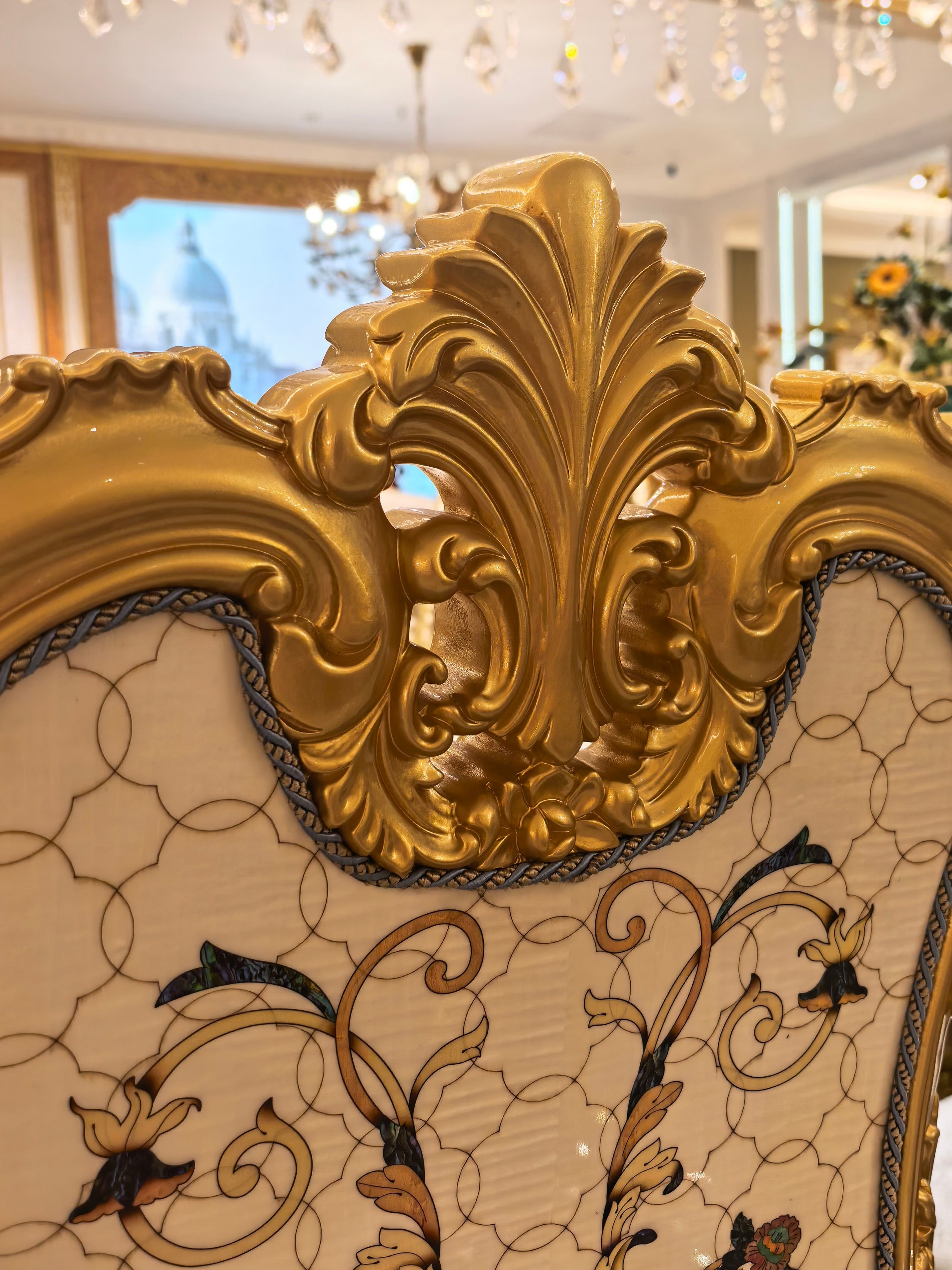 Solange French Imperial dining chair full view - GrandLiving Luxe