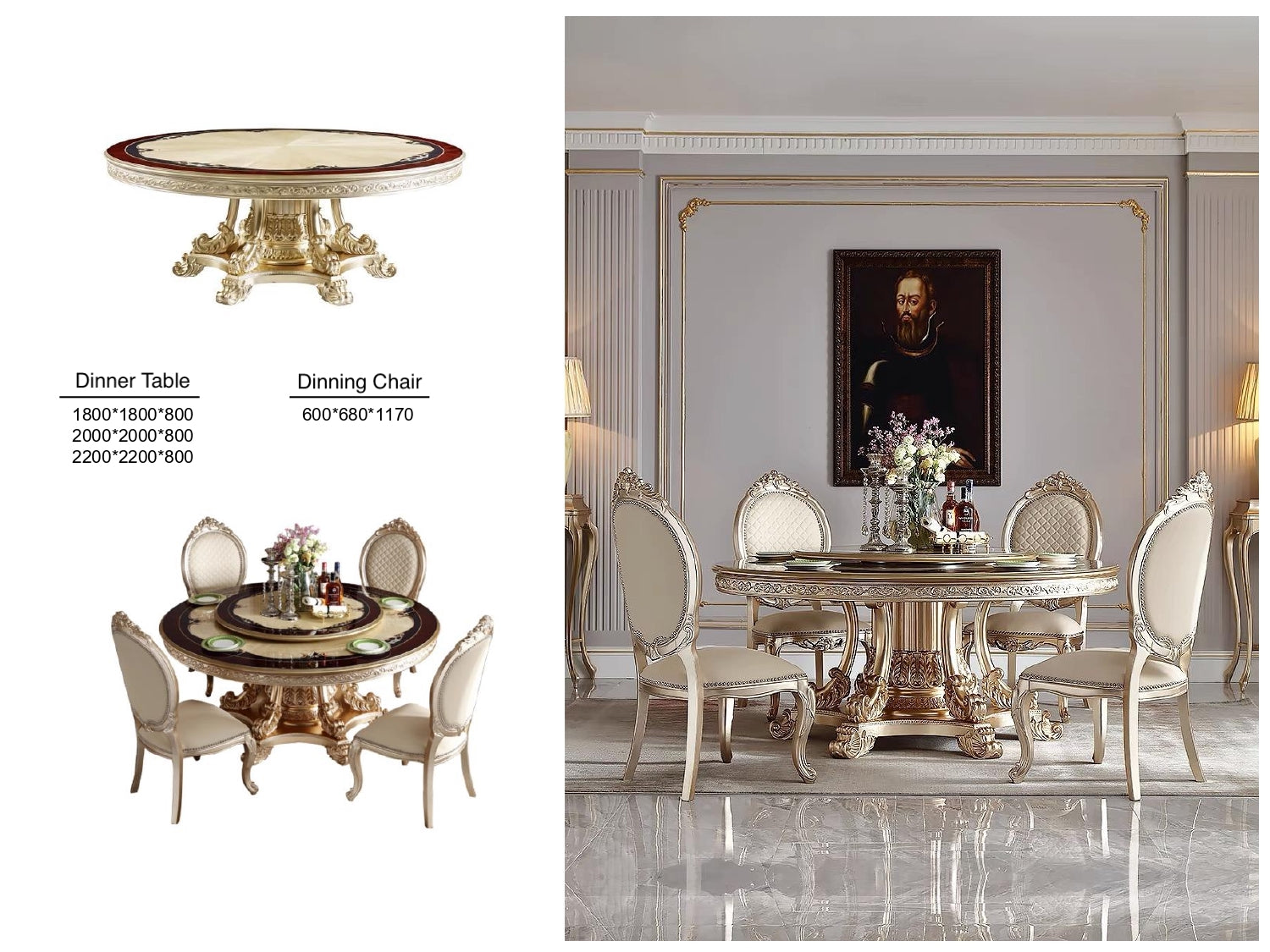 Salon de Rêve French Round Dining Table image 4
