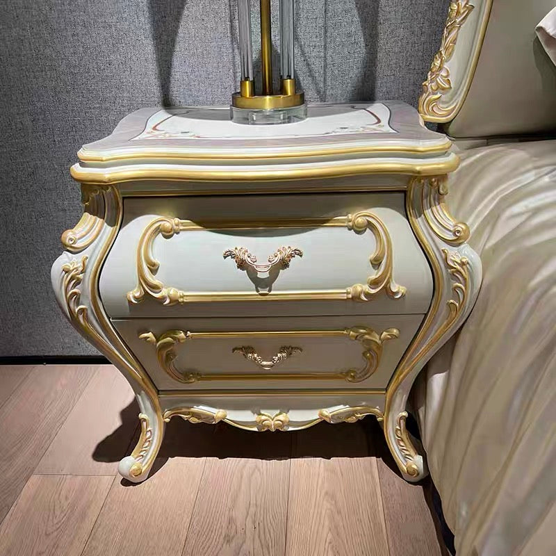 Golden Aura French Vintage Bedside Table image 2