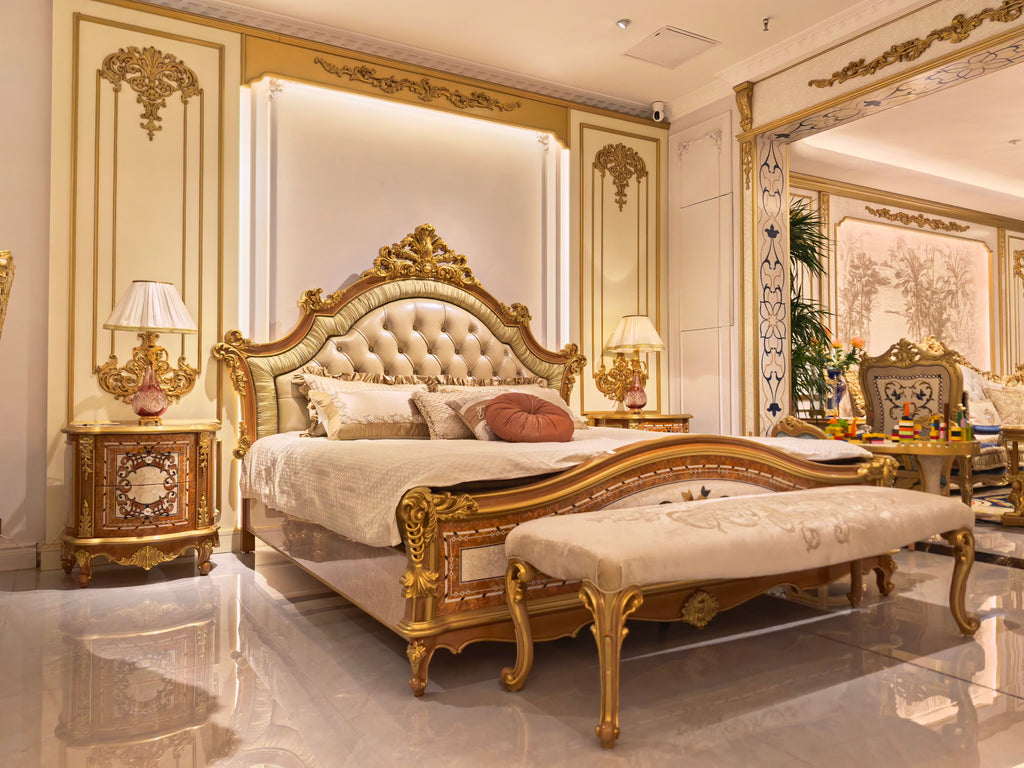 Adeline French Imperial bed full view - GrandLiving Luxe