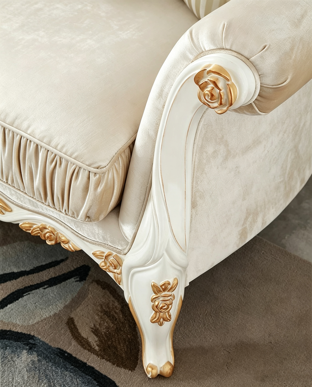 Eternal Bloom Luxury French Vintage Sofa