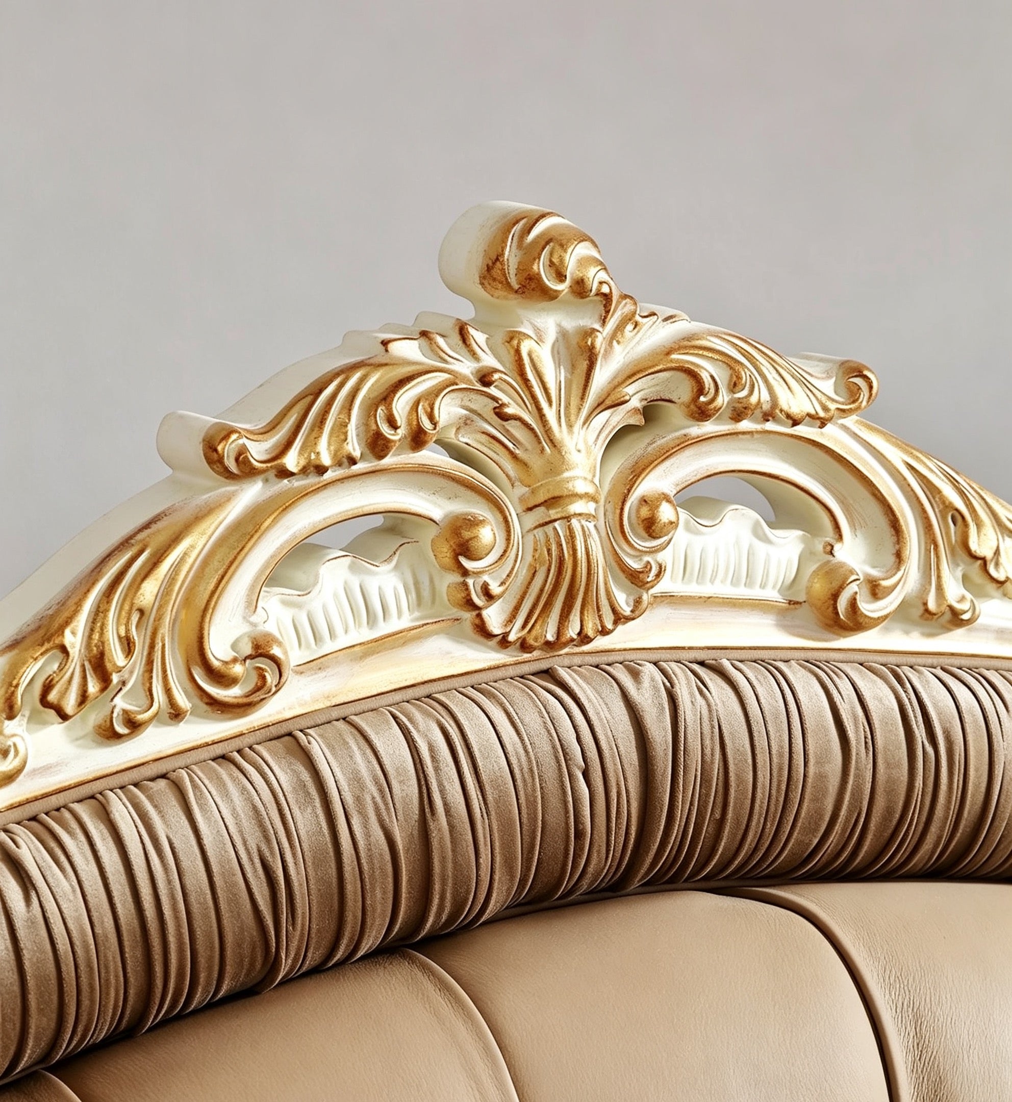 Regal Carved French Vintage Sofa
