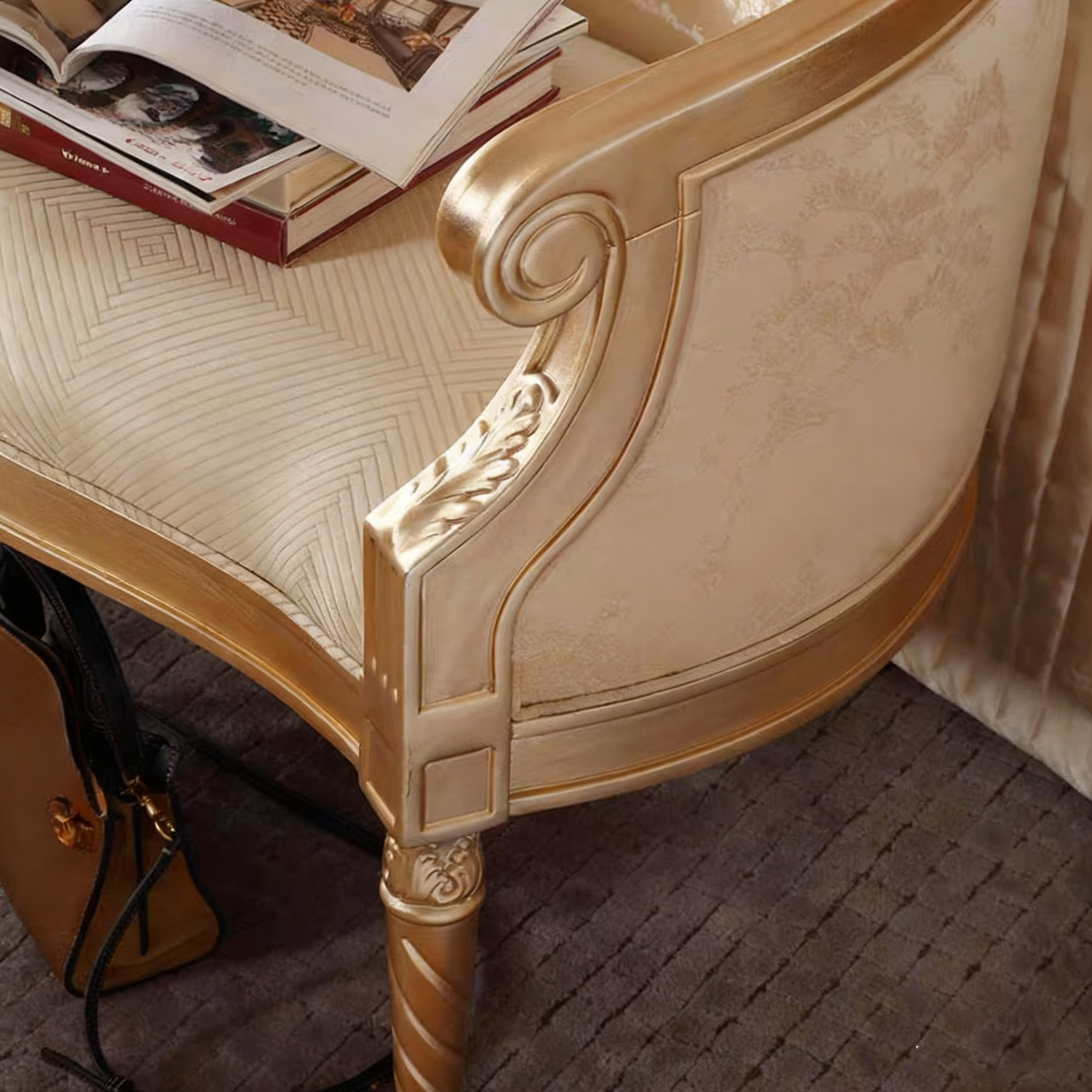 Jardin Secret French Ottoman Bench image 3