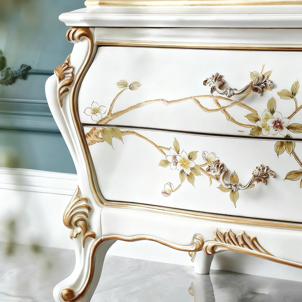Ivory Luxe French Vintage TV Cabinet image 6