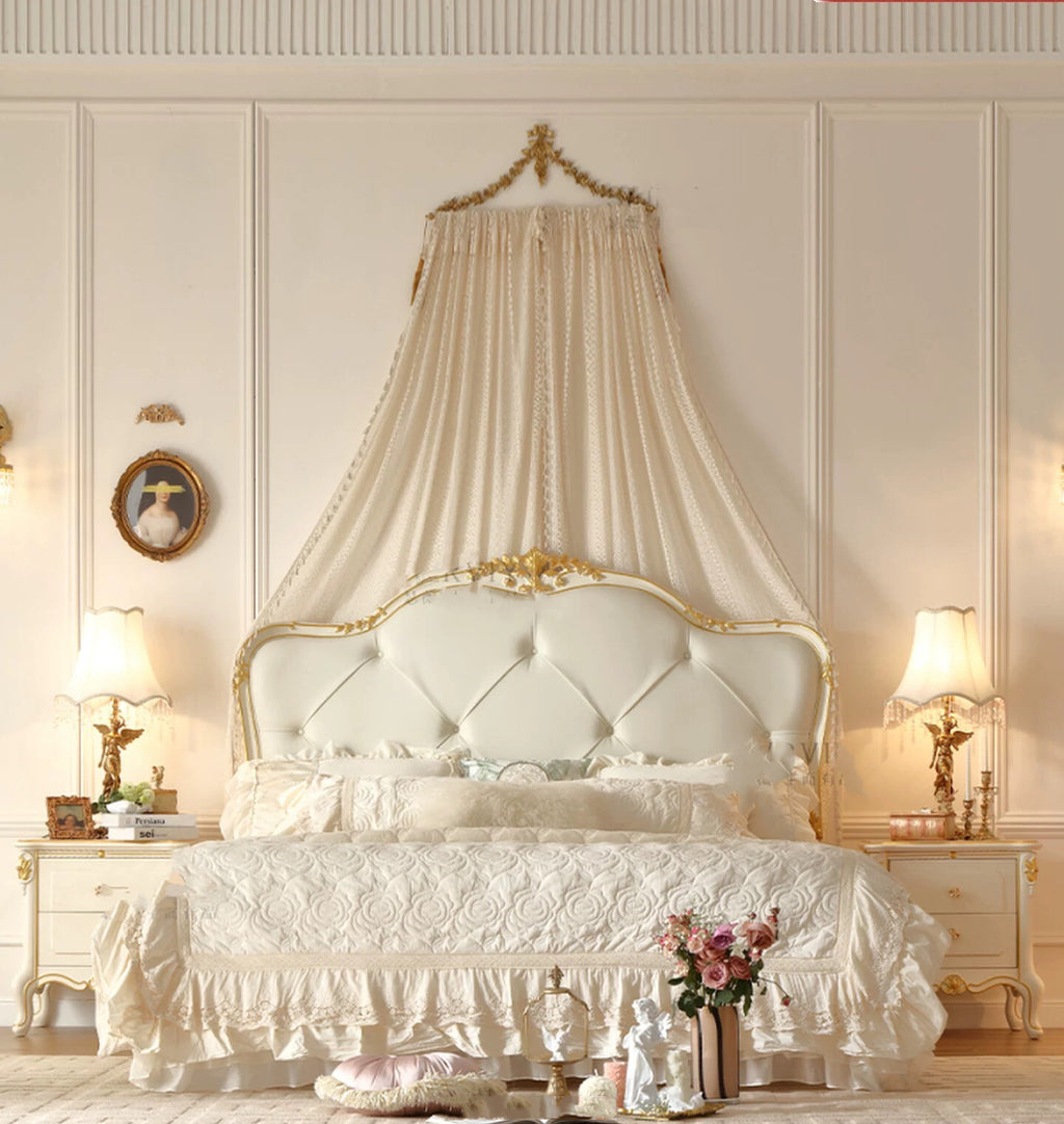 Luna White French Vintage King Bed image 0