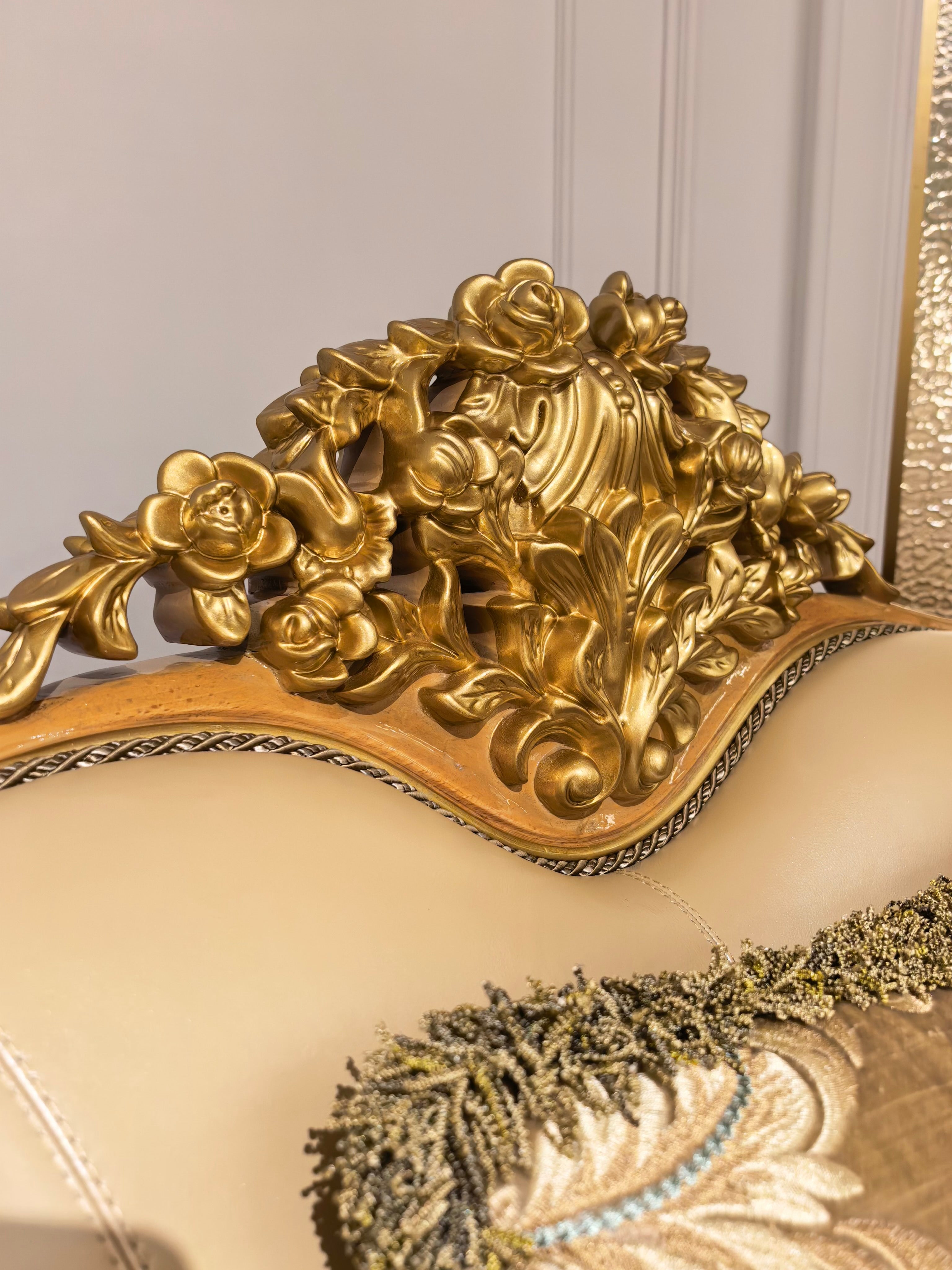 Camille French Imperial sofa craftsmanship detail - GrandLiving Luxe