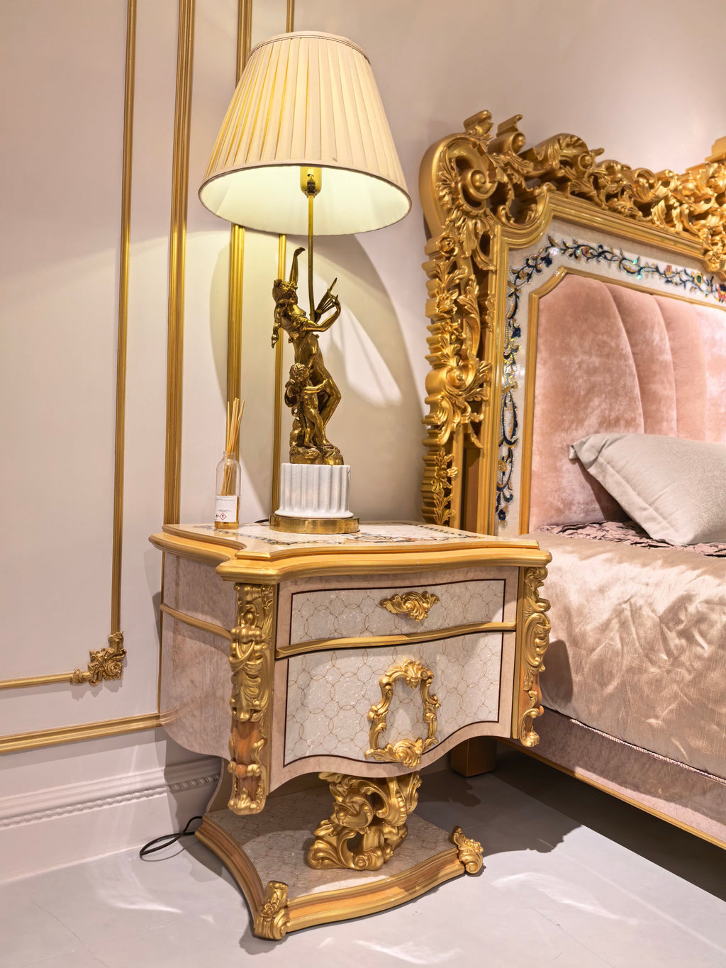 Odette French Imperial bed full frame view - GrandLiving Luxe