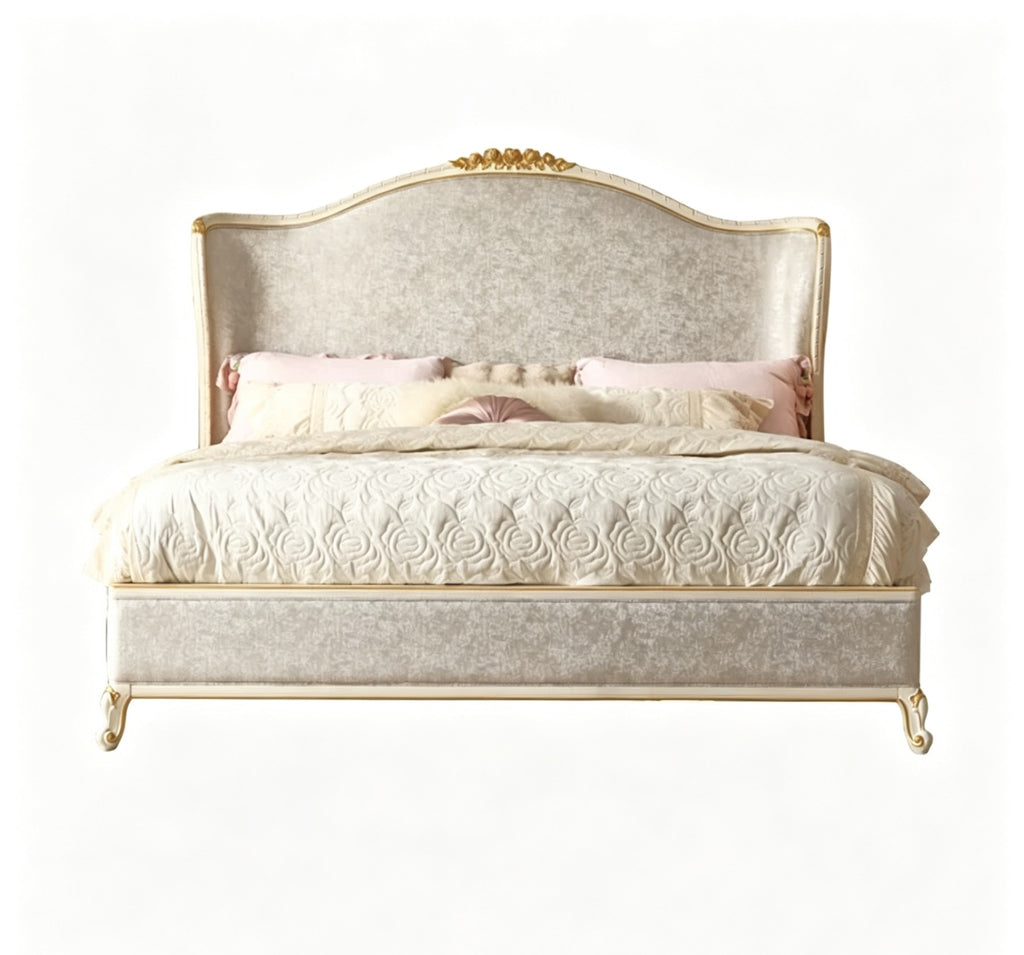 Royal Blossom Elegant French Vintage King Bed