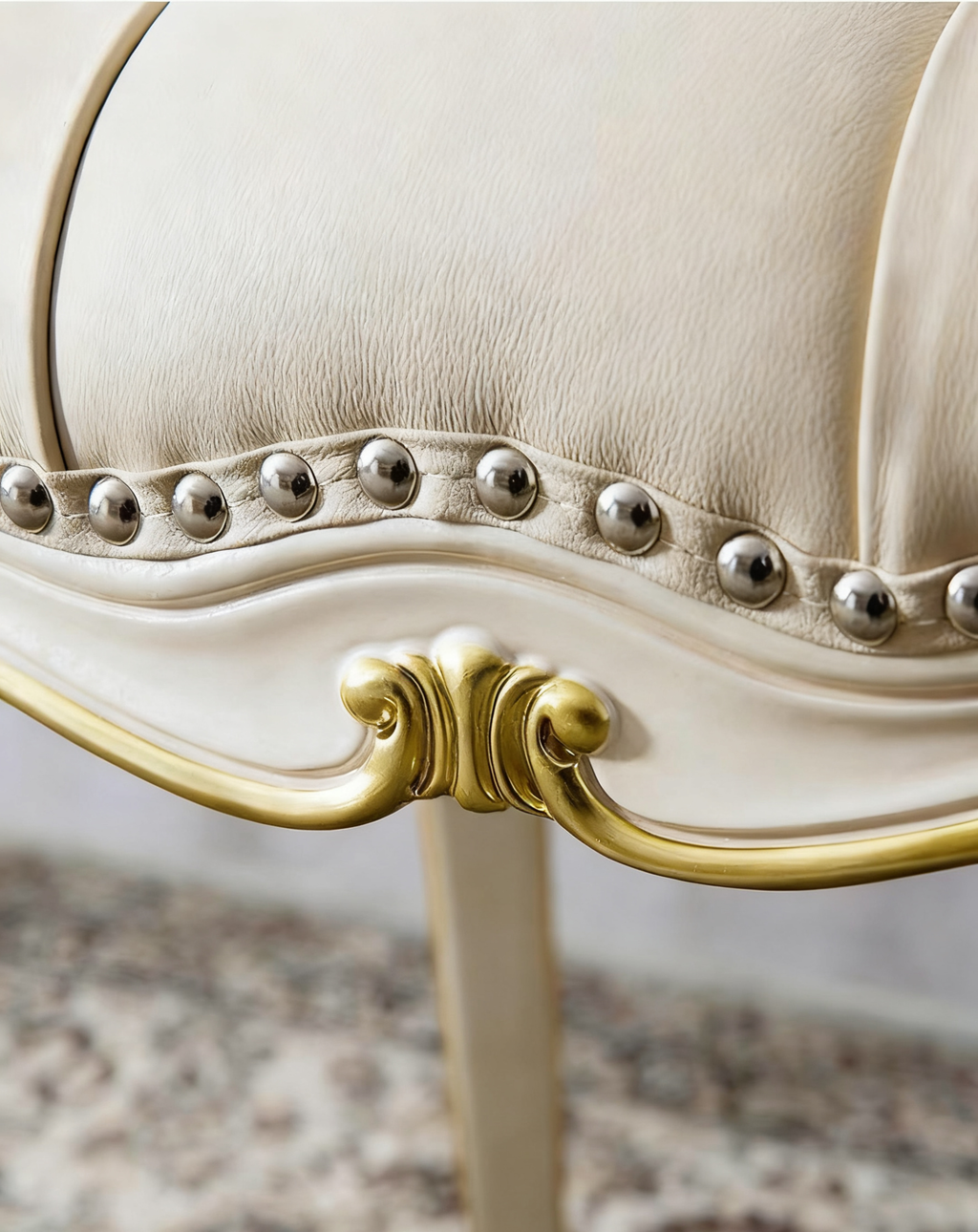 Royal Elegant French Vintage Dressing Table & Stool image 7