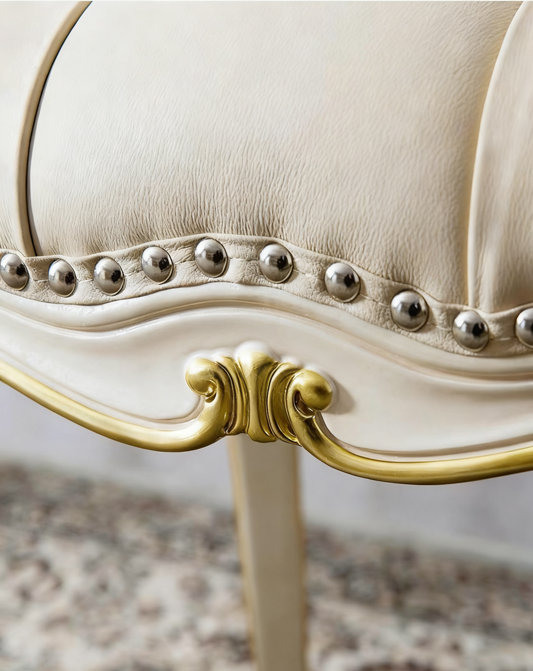 Royal Elegant French Vintage Dressing Table & Stool image 7