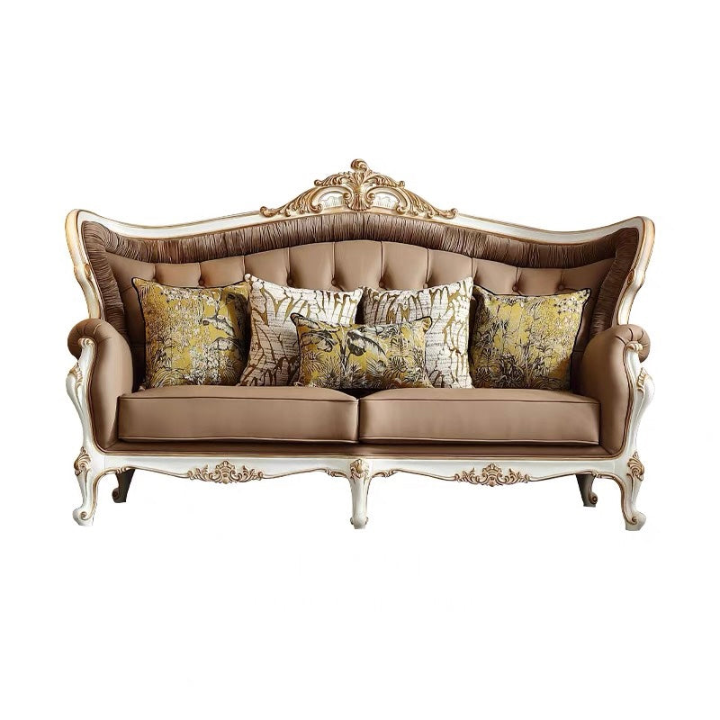 Regal Carved French Vintage Sofa image 12
