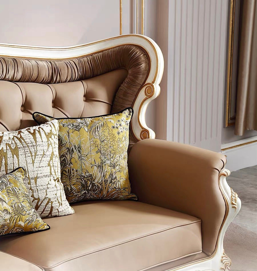 Regal Carved French Vintage Sofa image 9