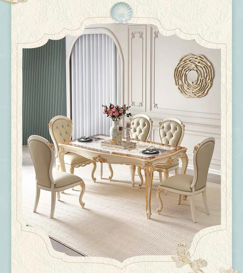Ivory Bloom French Vintage Dining Chair image 8