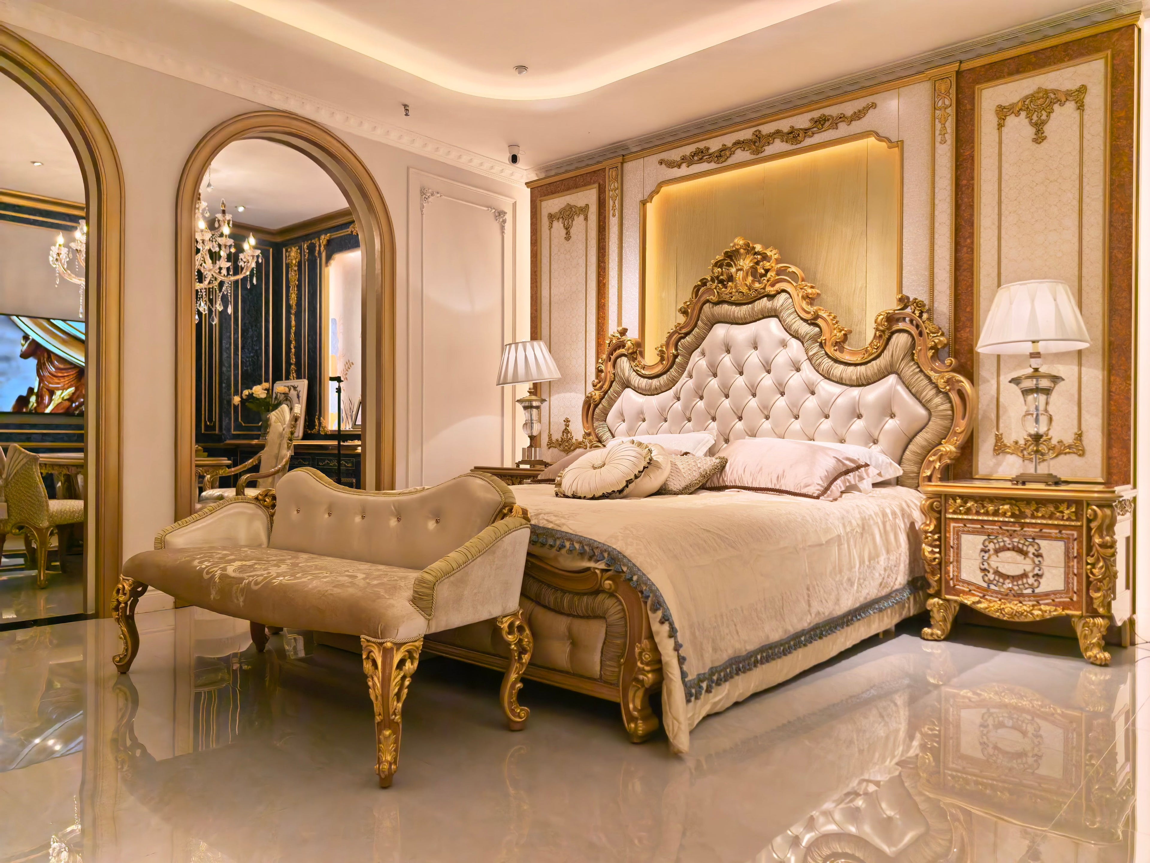 Vivienne French Imperial bed full view - GrandLiving Luxe