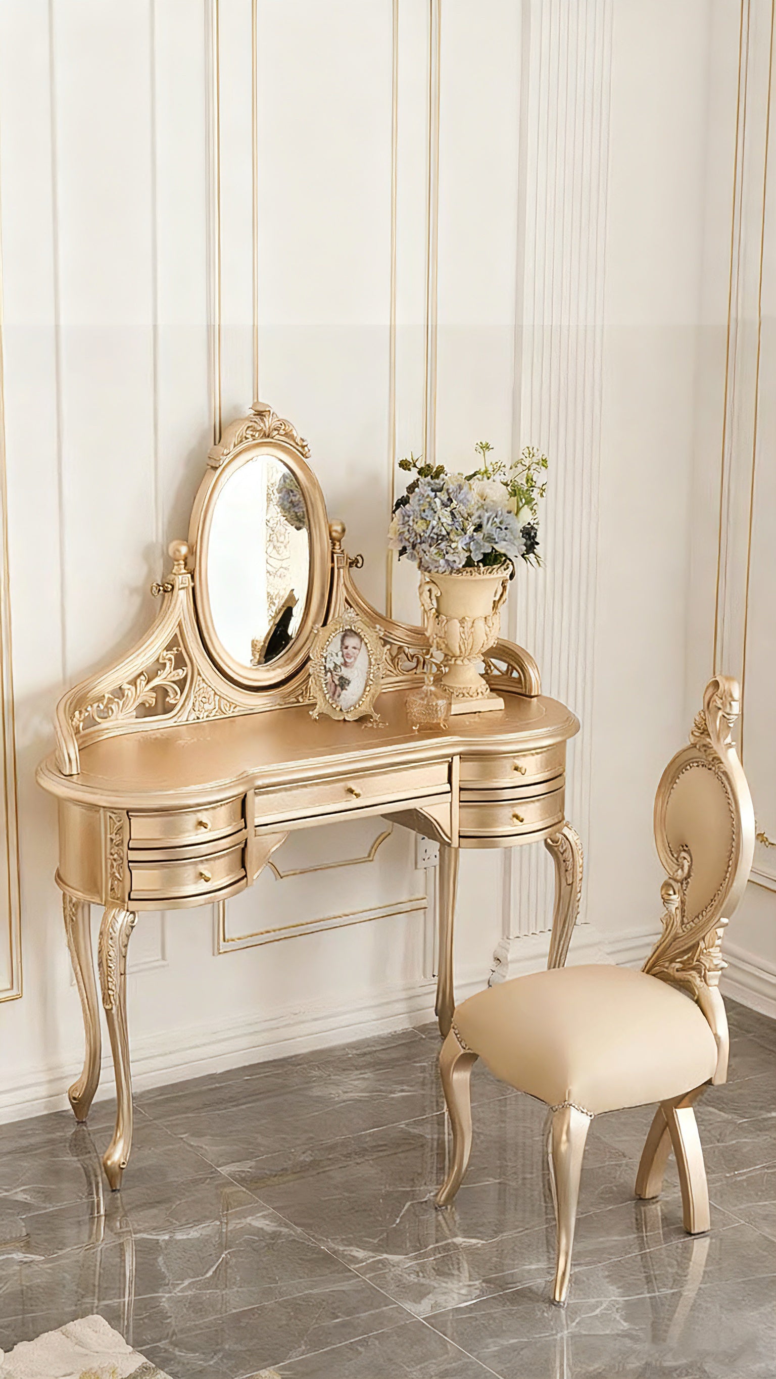 Royale French Dressing Table & Stool image 3