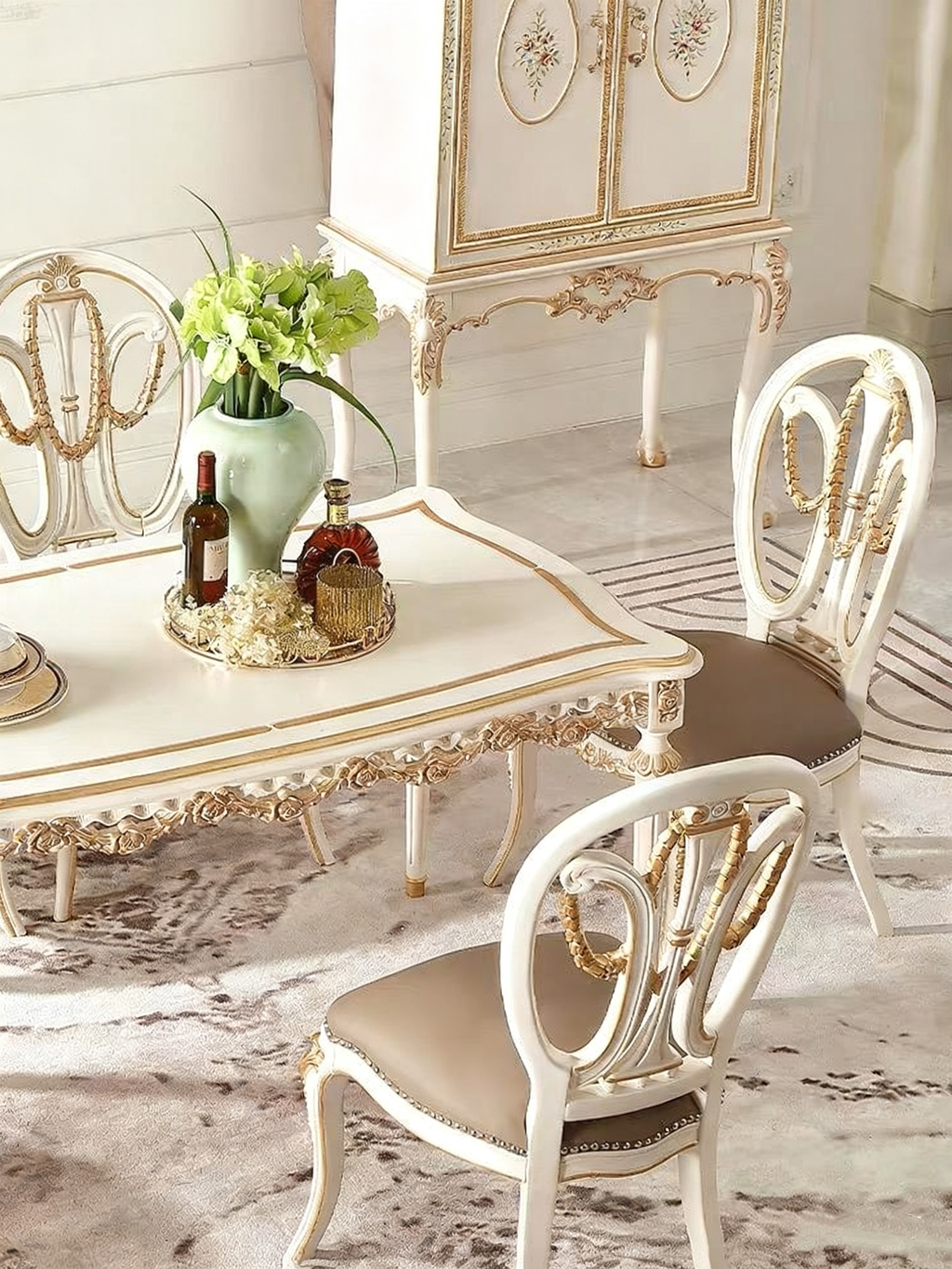 Pearl Garden French Vintage Dining Table image 1