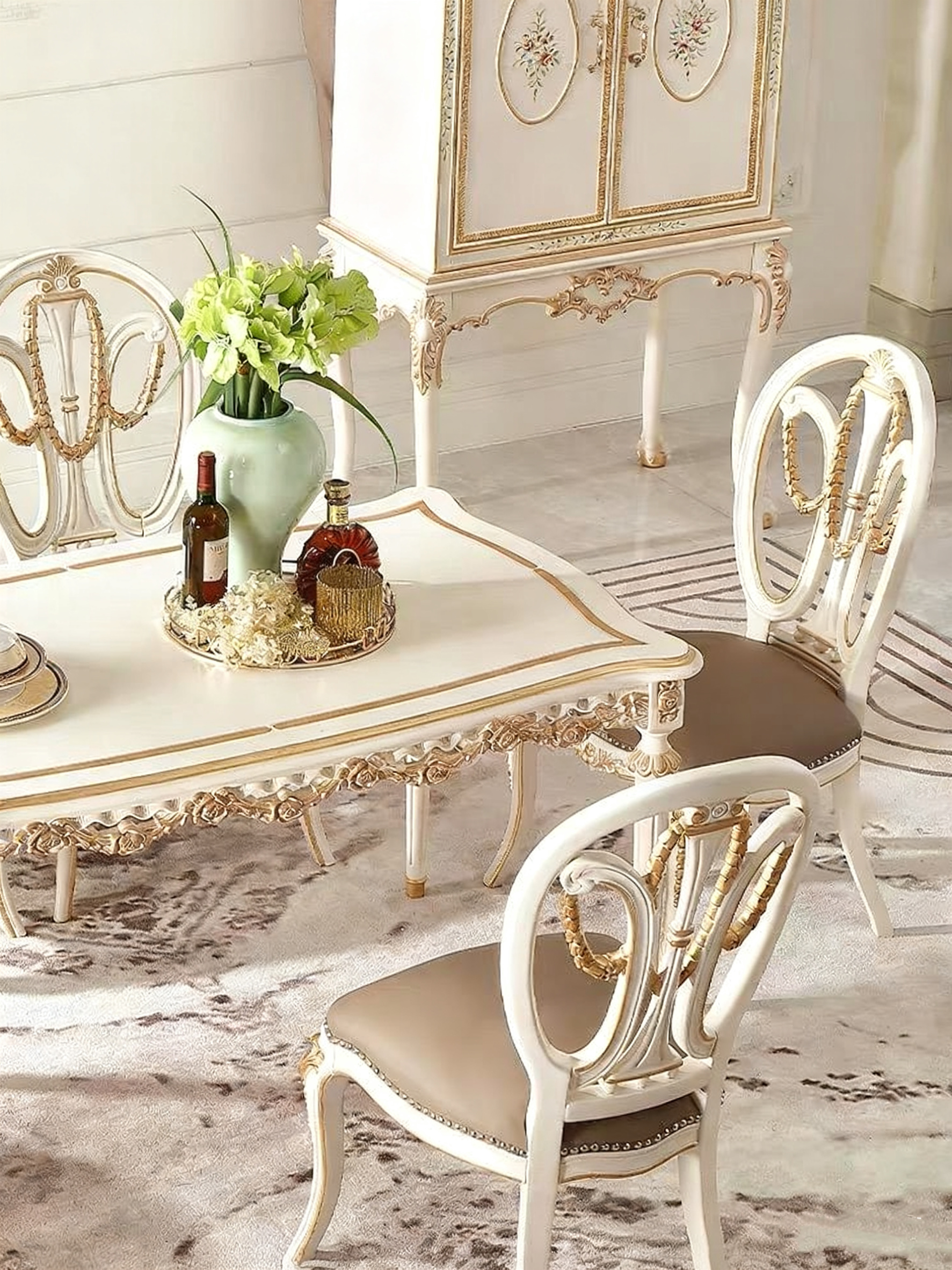 Pearl Garden French Vintage Dining Table image 1