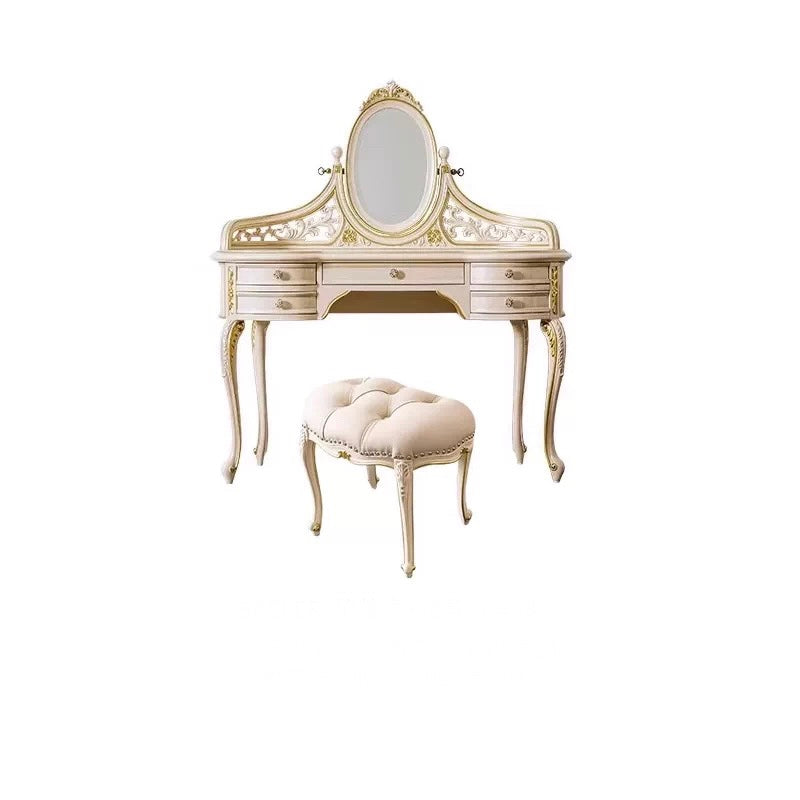 Royal Elegant French Vintage Dressing Table & Stool image 9